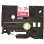 Brother Tape White on Red 12mm Brother Tape White on Red 12mm